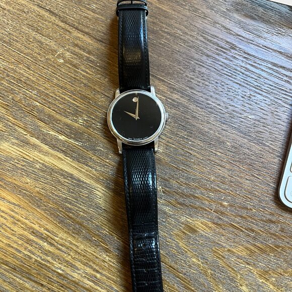 Movado Museum Classic Leather Watch (Mens) - Picture 3 of 5